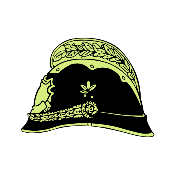 SVG Old fireman039s helmet vector illustration