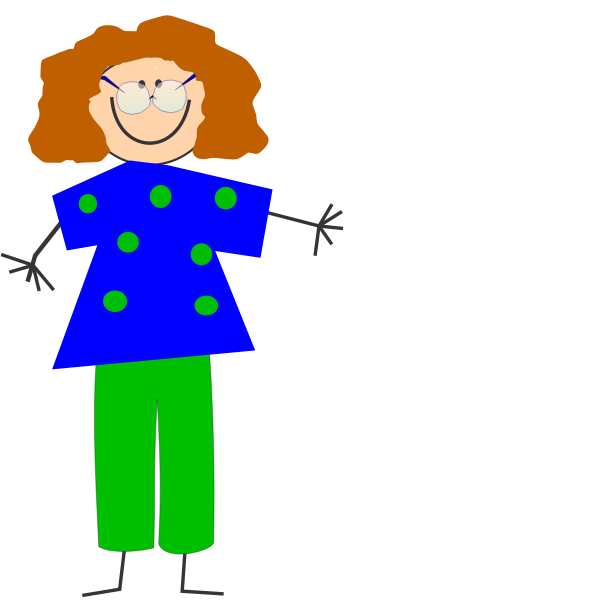 SVG Old lady wearing glasses