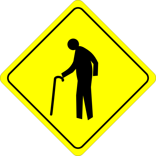 SVG Old man crossing