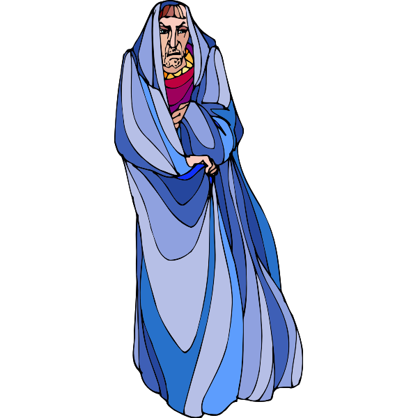 SVG Old man from medieval novel
