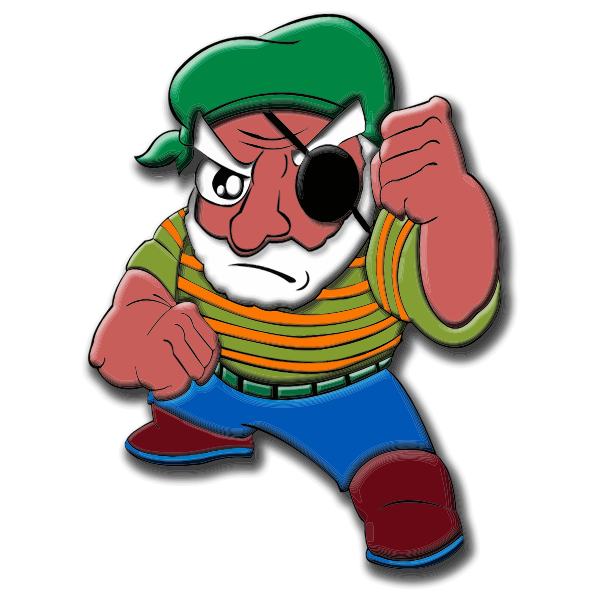 SVG Old man with an eye bandage