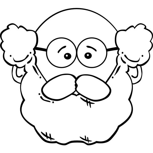 SVG Old man039s face