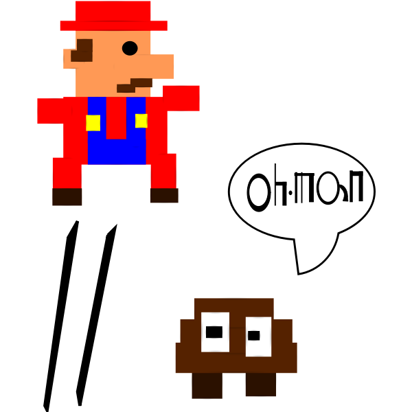 SVG old mario