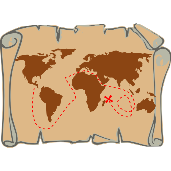 SVG Old pirate route map