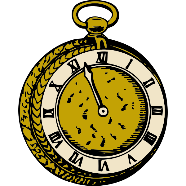 SVG Old pocket watch vector illustration