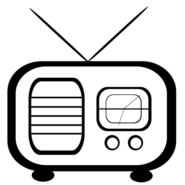 SVG Old radio receiver vector illustration