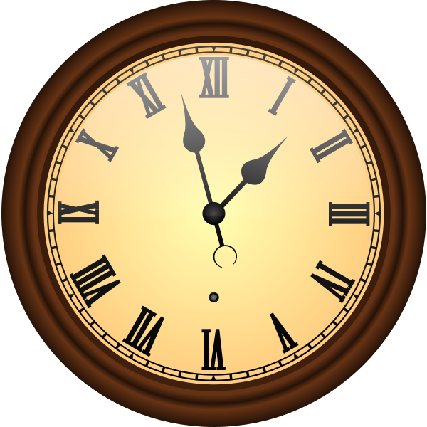 SVG Old round clock
