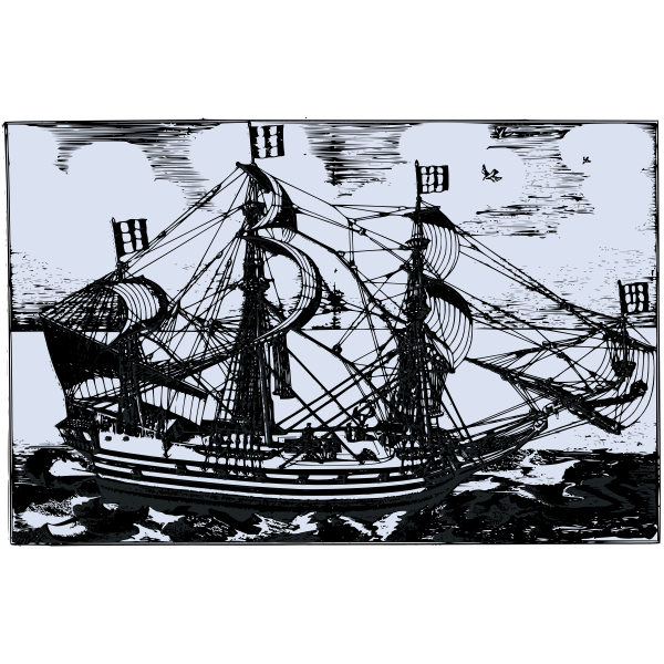 SVG Old Sailboat