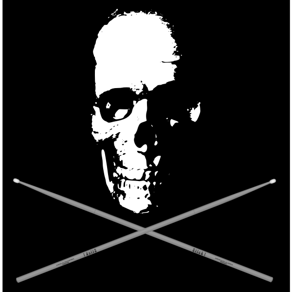SVG Old Skull Drumming Rustic