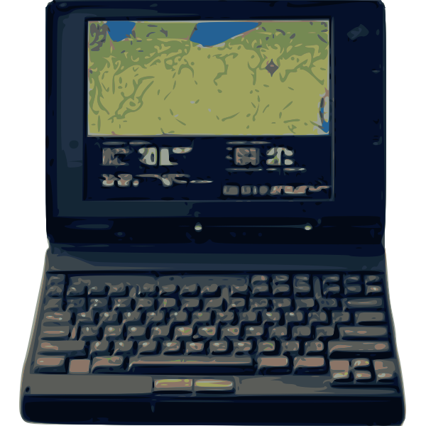 SVG Old Style Laptop