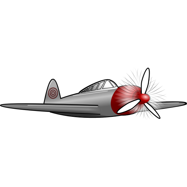 SVG Old style plane vector drawing