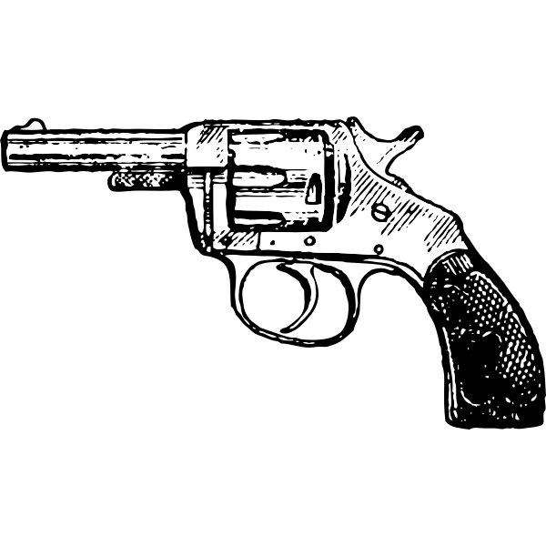 SVG Old style revolver vector image