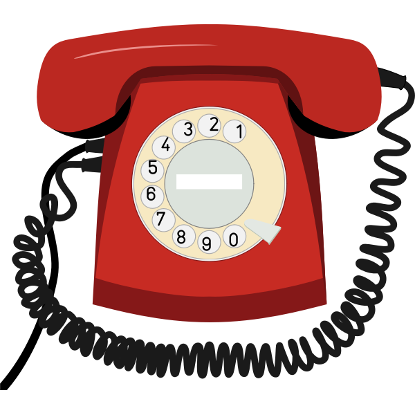 SVG Old style telephone vector clip art