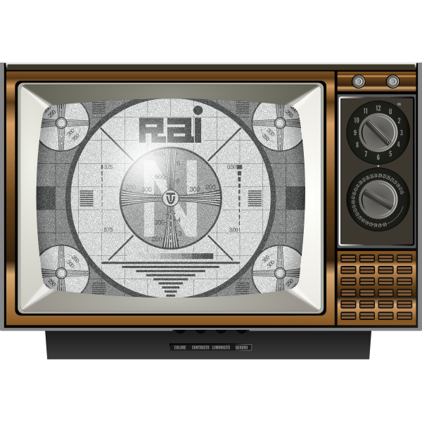 SVG Old television set vector image