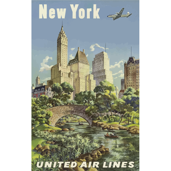 SVG Old travel poster