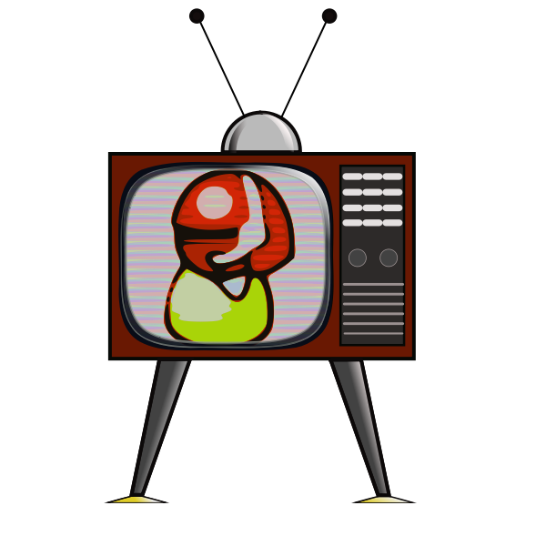 SVG Old TV receiver vector clip art