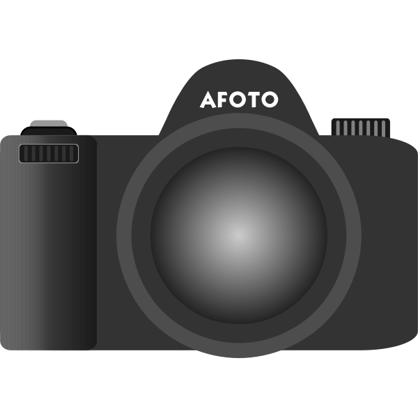 SVG Old type DSLR camera vector image