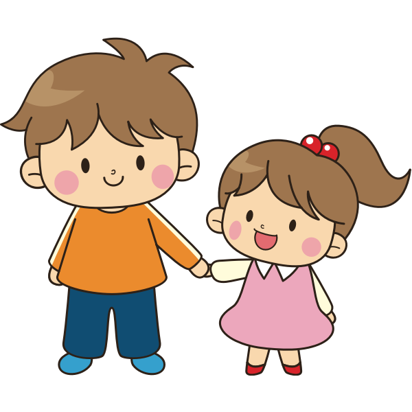 SVG Older brother and younger sister