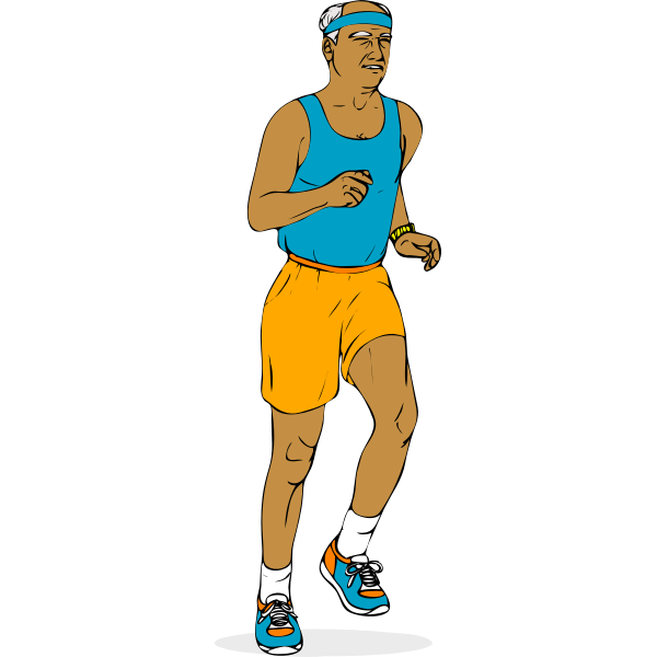 SVG Older man running