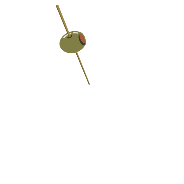 SVG Olive on a toothpick