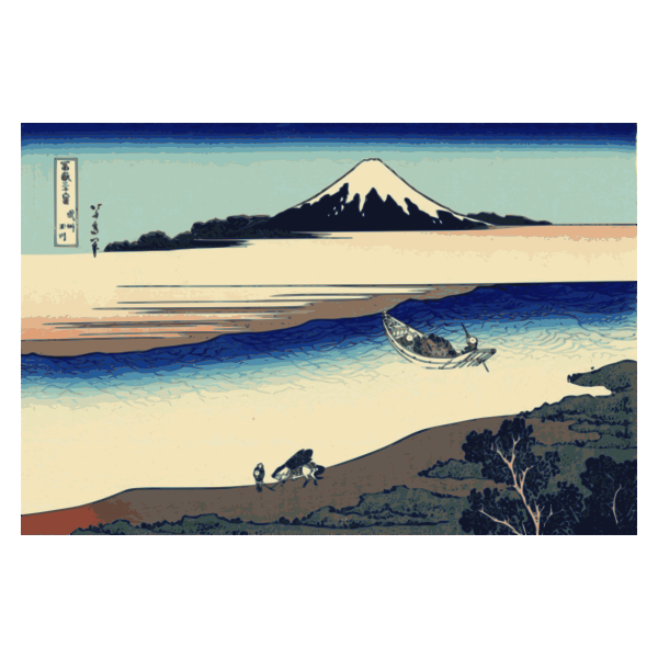 SVG olor image of Tama River in Mushashi Provence