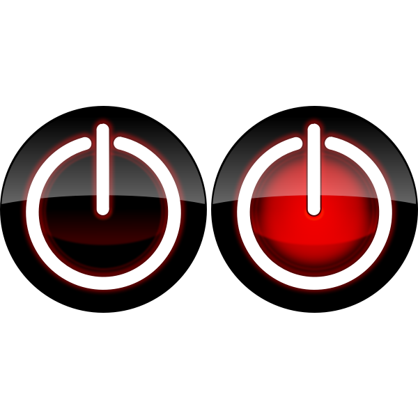 SVG On and off buttons vector image