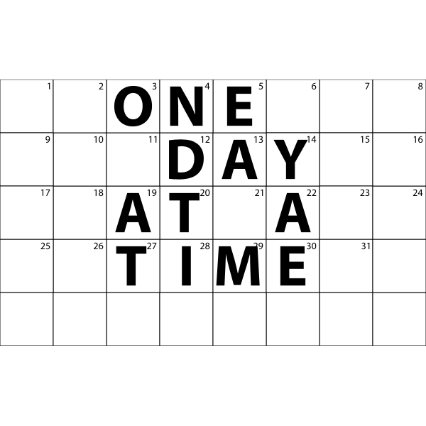 SVG One Day At A Time Inverse