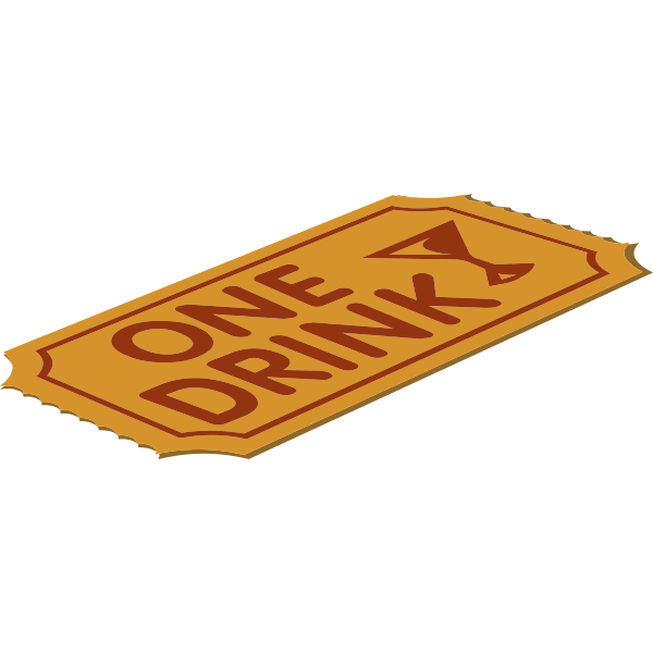 SVG One drink only label vector graphics