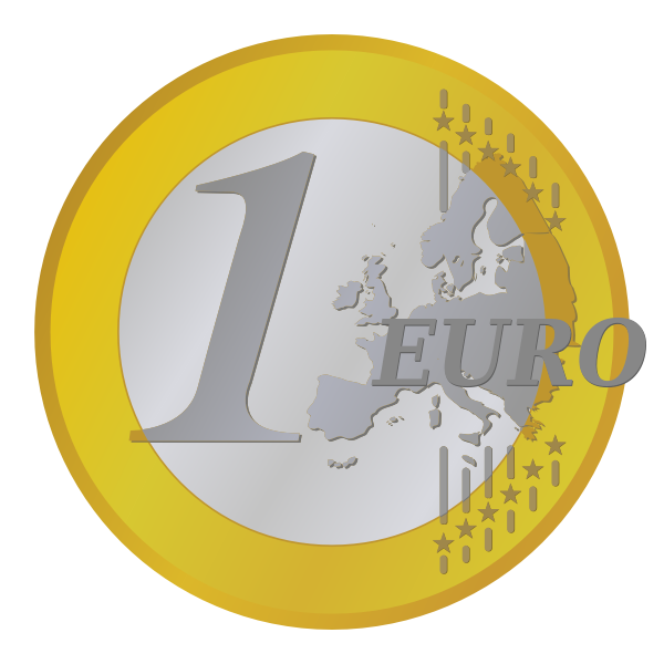 SVG One euro coin