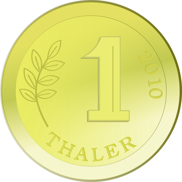 SVG One golden coin vector