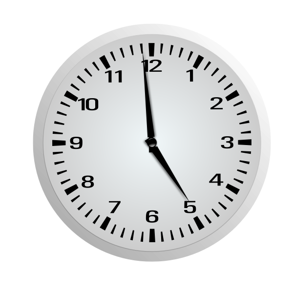 SVG One Minute Before Five