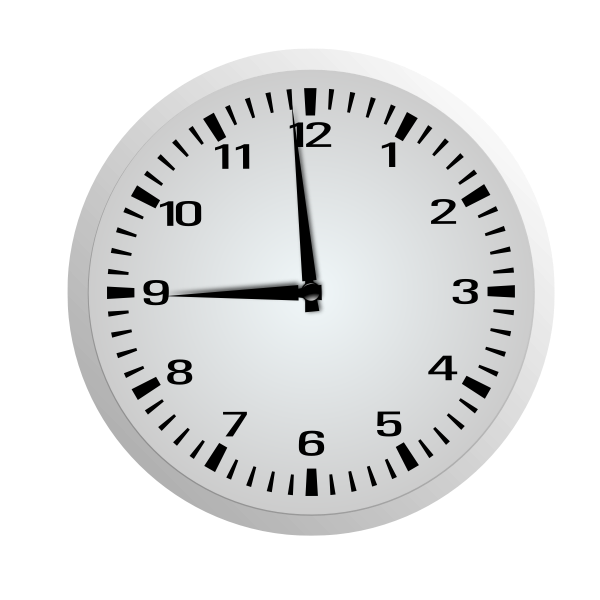 SVG One Minute Before Nine