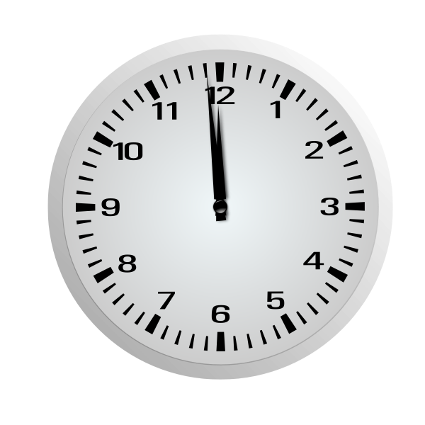 SVG One Minute Before Twelve
