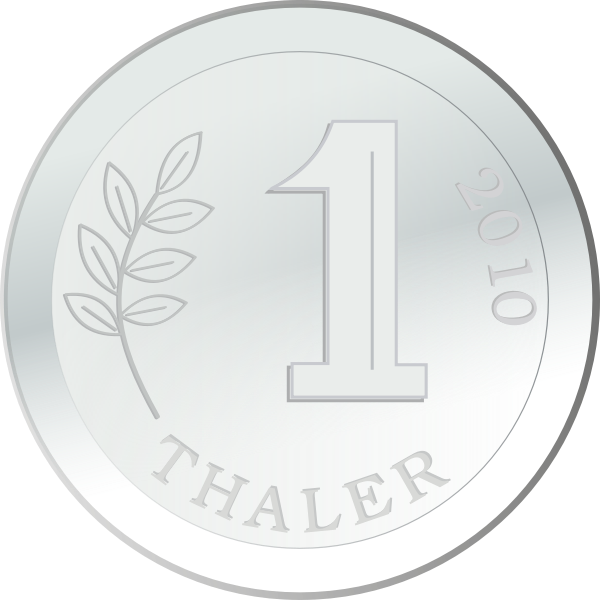 SVG One silver coin vector