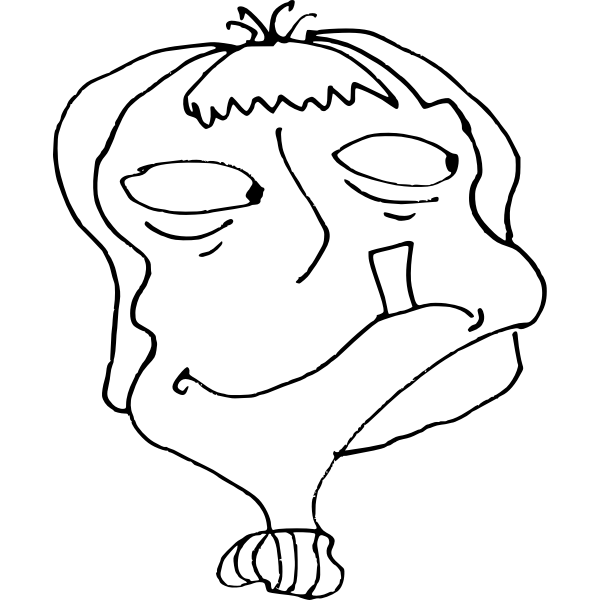 SVG One-tooth lady