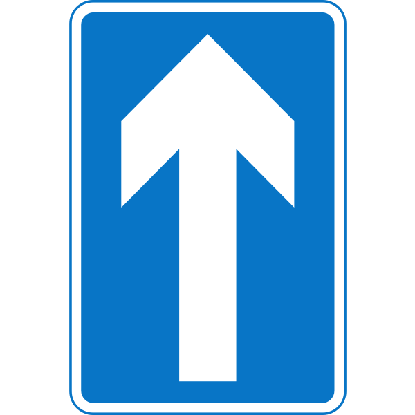 SVG One way sign