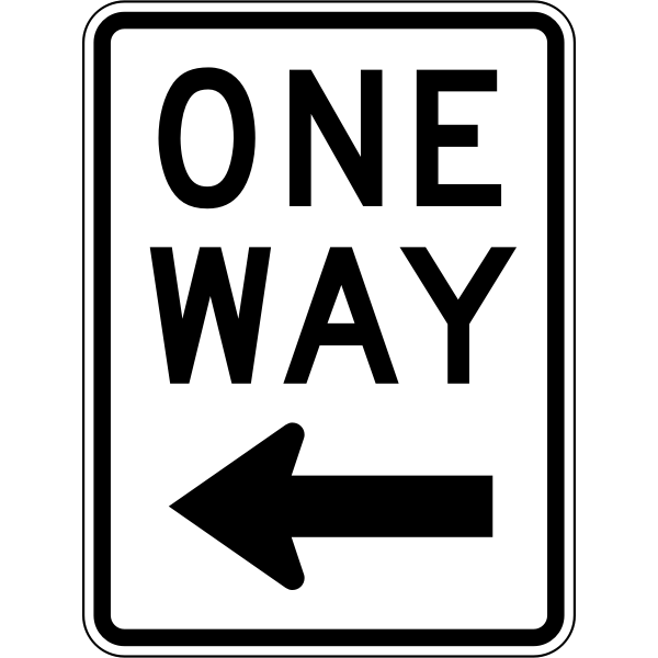 SVG One way traffic symbol
