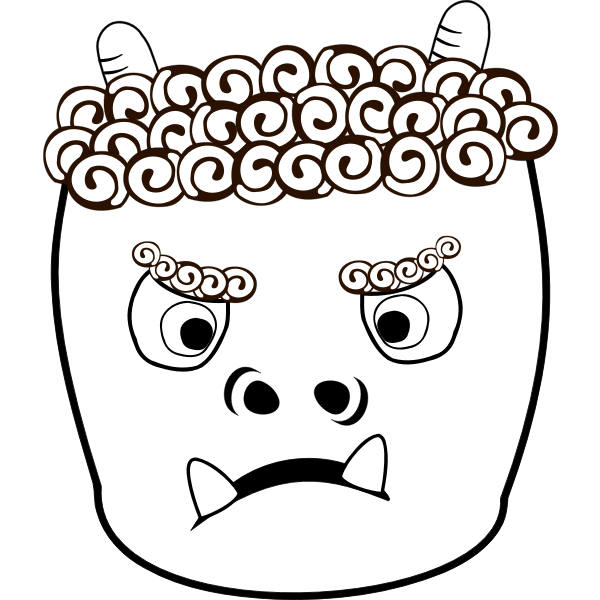 SVG Oni Japanese demon vector drawing