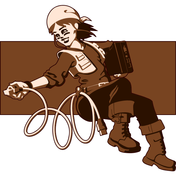 SVG Online girl vector image