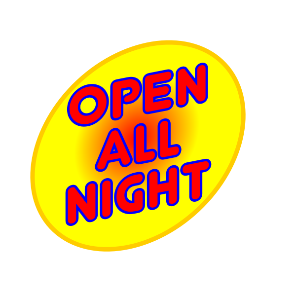 SVG Open all night