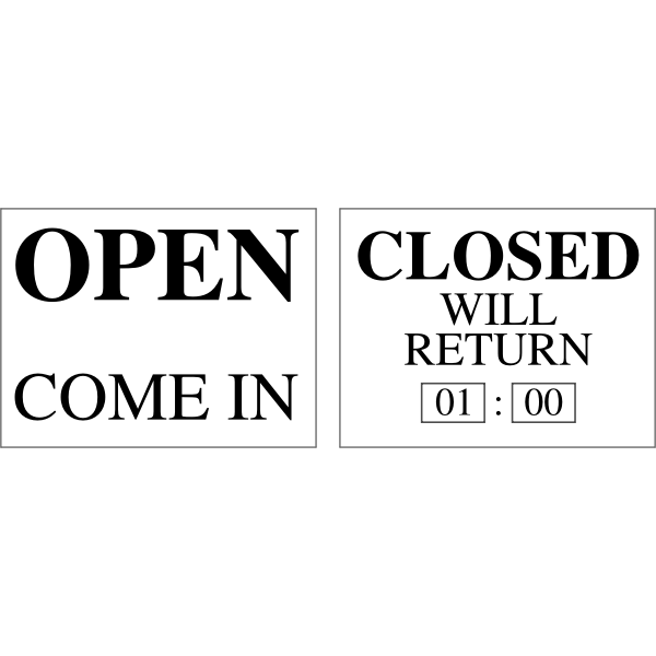 SVG Open and closed signs