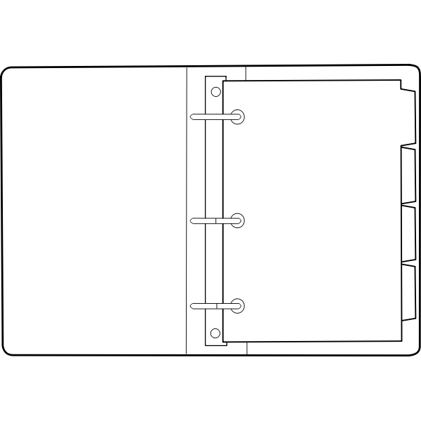 SVG Open binder notebook vector image
