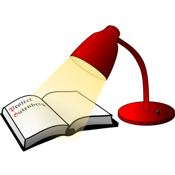 SVG Open book and reading lamp