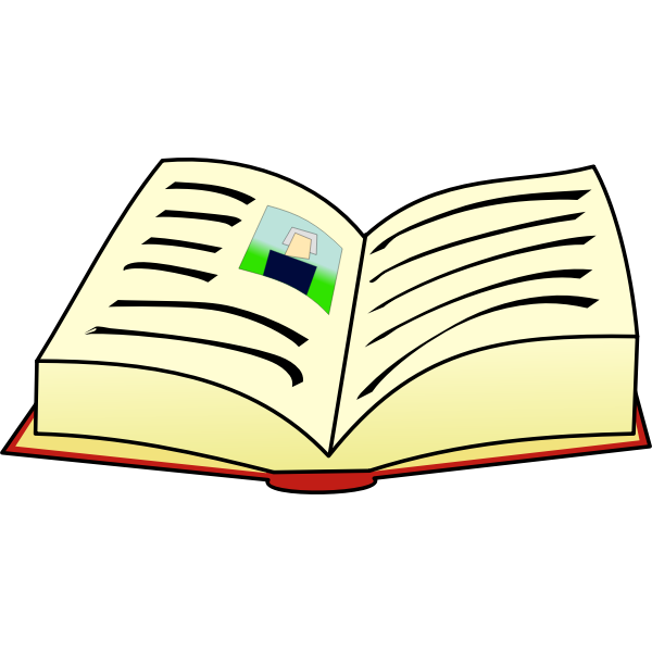 SVG Open book clip art vector