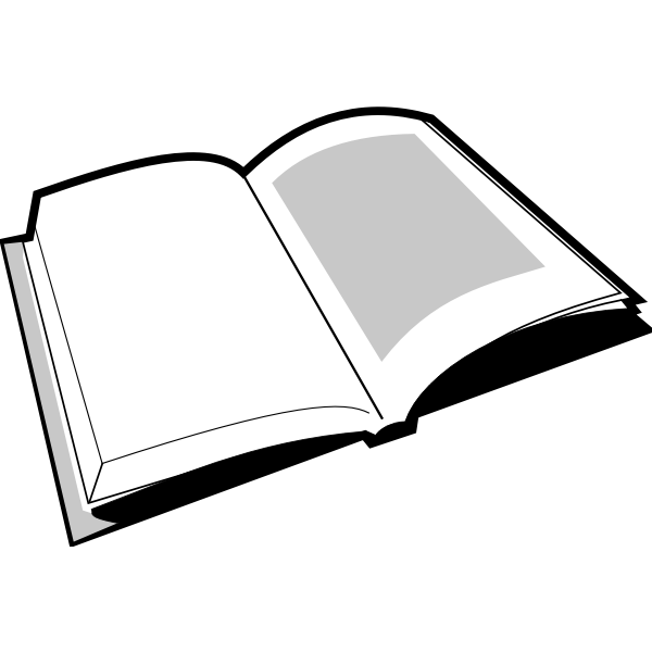 SVG Open book stylized image