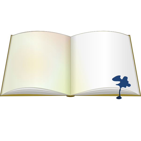 SVG Open book with bookmark