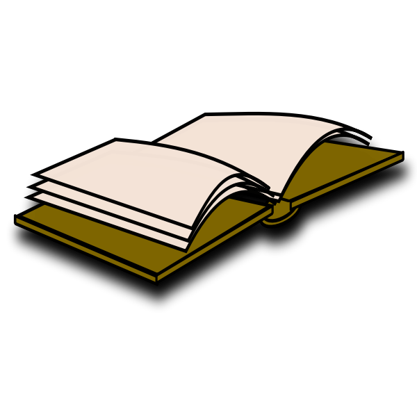 SVG Open brownish book