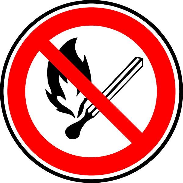 SVG Open fire forbidden vector sign