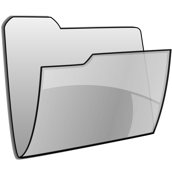 SVG Open folder vector drawing