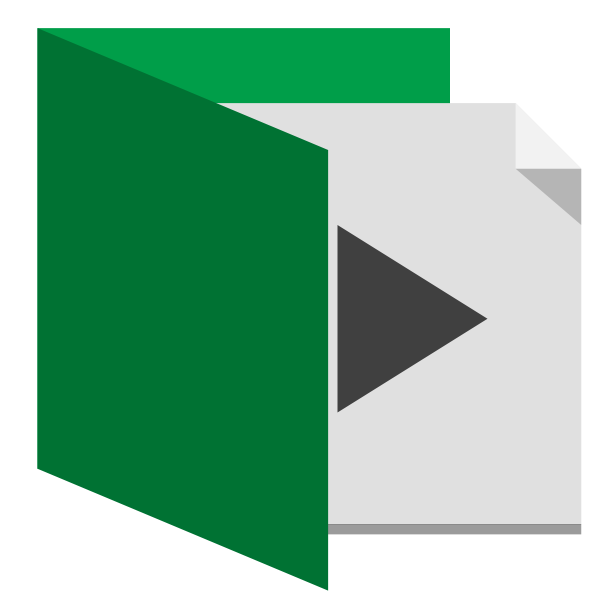 SVG Open green folder vector image